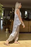 Laundry B Ibiza Crochet High Low Tie Tank White 